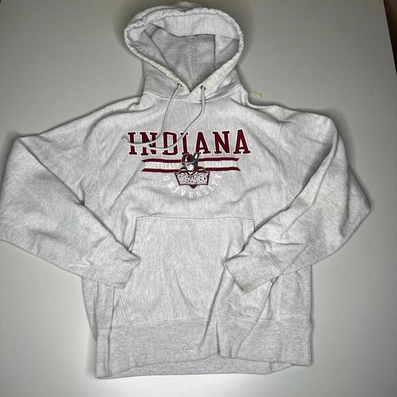 Champion Indiana University Southeast Hoodie Medium Gray - Picture 1 of 14